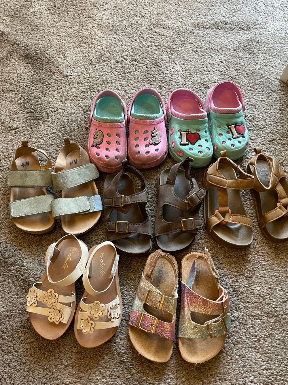 Girls size 8 sandals